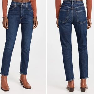 AGOLDE Riley Long High Rise Straight Jeans *NWT*